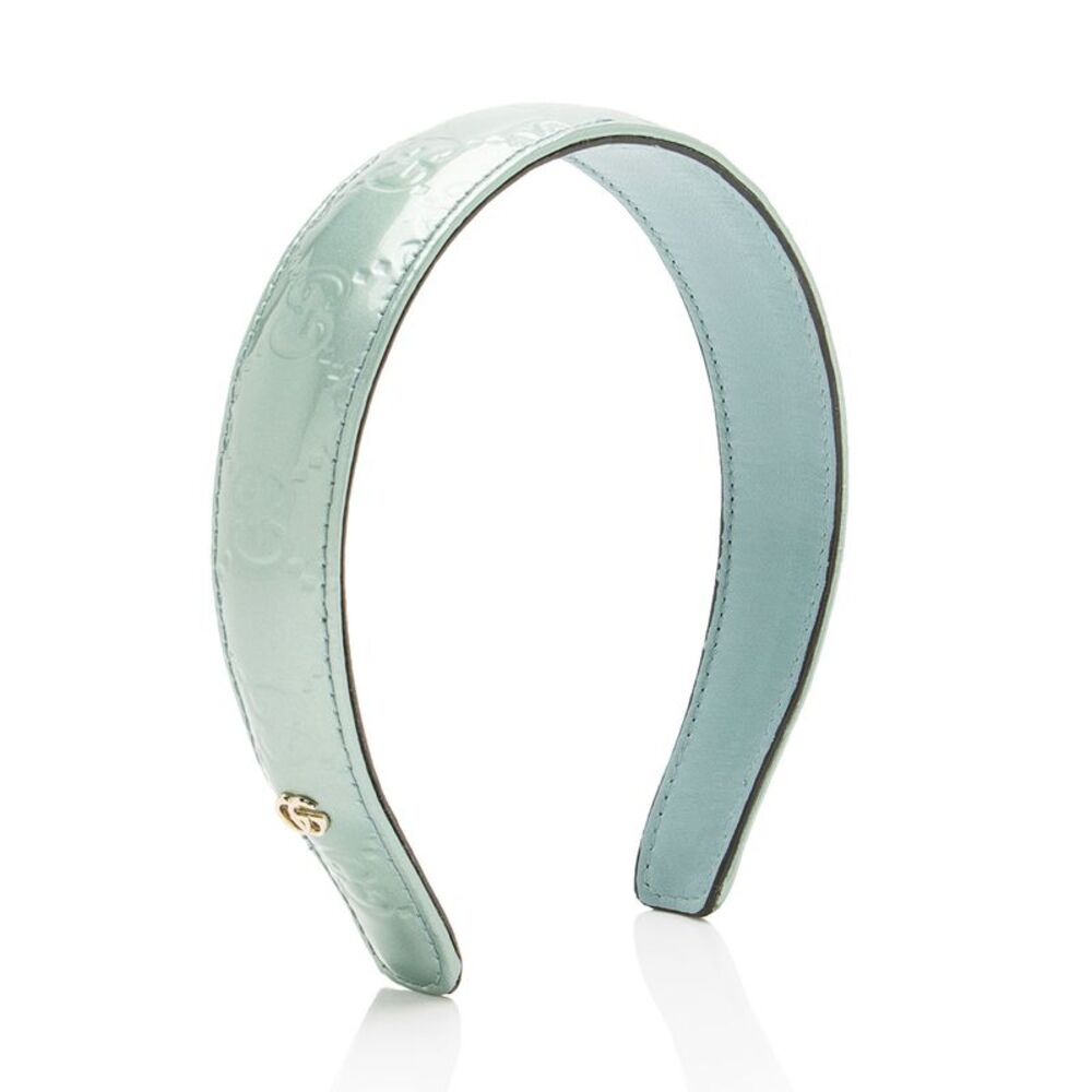 Gucci Metallic Guccissima Leather Headband